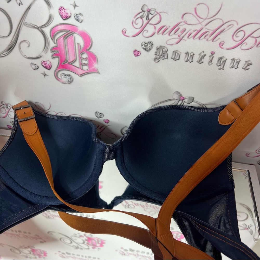 Marlies Dekkers criss-cross back bra Marlies Dekkers Calamity Jane Pushup Blue - Picture 16 of 16